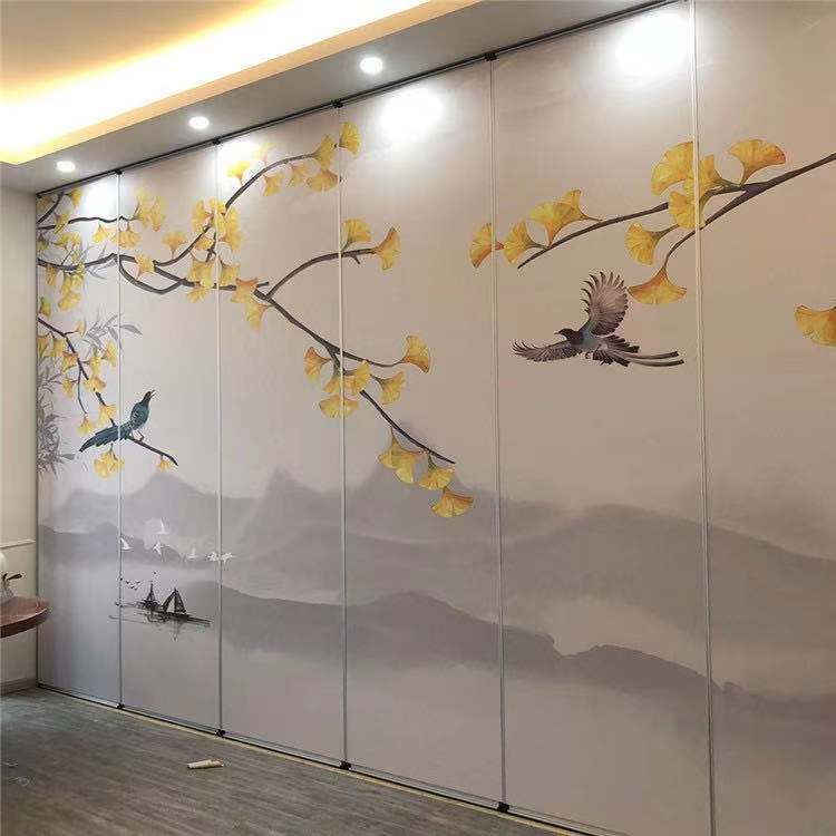 山東酒店活動隔斷，吊軌道隔斷工程