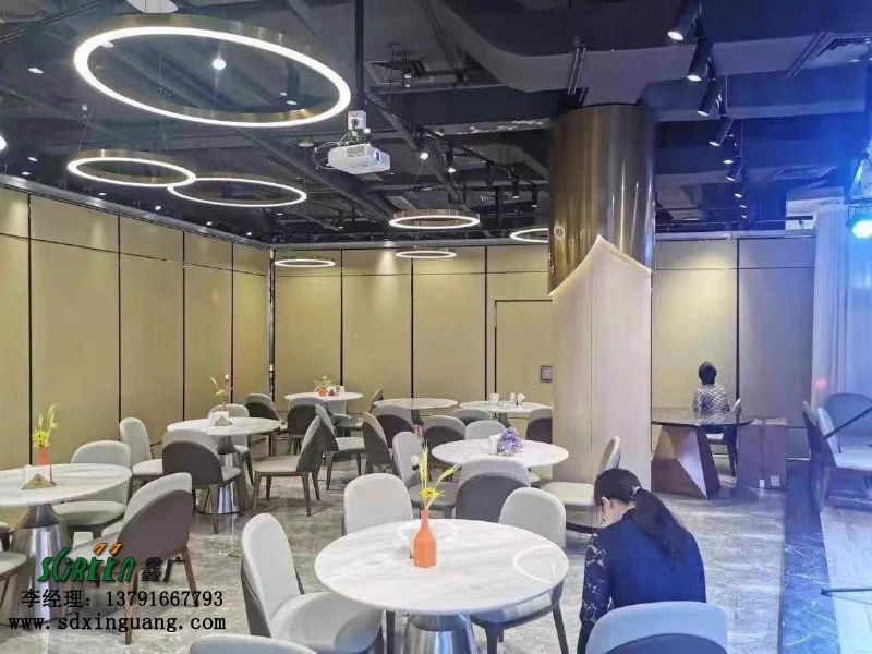 濰坊酒店活動隔斷墻飯店包廂，移動折疊推拉隔斷