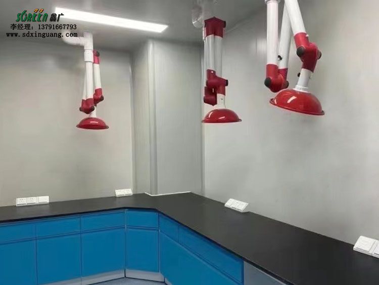 山東鑫廣化驗室操作臺 實驗室用PP三節(jié)萬向抽氣罩/PP抽風罩