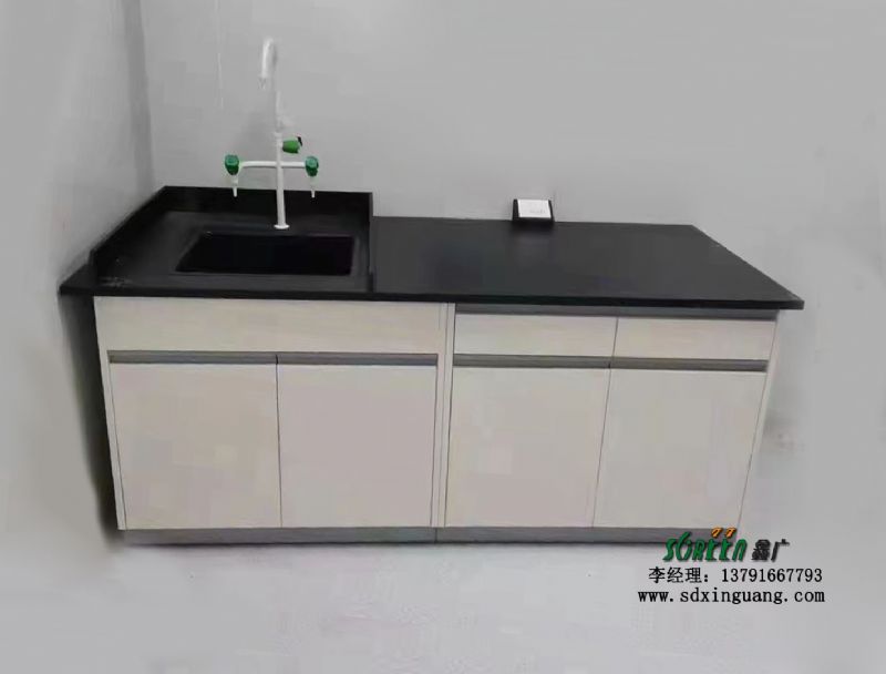 化驗室邊臺 實驗室水槽臺 含水單三聯(lián)水咀鋼木洗滌槽水槽